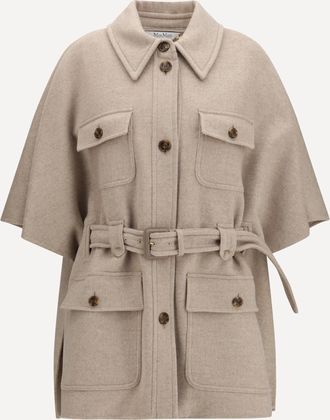 Max Mara Nettare cashmere Cape with belt Female M-L