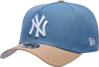 New Era Womens New York Yankees Yankees 9FORTY A-Frame Cap - Adult Faded Blue/Caramel