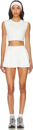 Free People FP Movement Hot Shot Skort Womens White Elastic Waist JDM2796