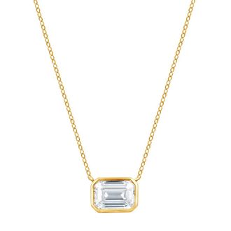 Grown Brilliance 14KT Yellow Gold 1.00 Carat Lab Grown Diamond Pendant Necklace for Women