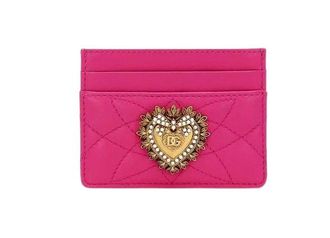 Dolce & Gabbana Pink Leather Card Holder