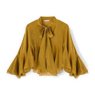Motivi Blusa over misto seta - - Blouses & Shirts - Donna - Giallo - L