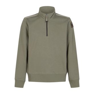 Parajumpers Zip-throughs, male, Green, Size: XL Broad Peak Half-Zip Sweatshirt