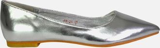 XY London Womens XY London Womens/Ladies Bubbles Pointed Flat Ballerina Flats - Silver - Size: 7