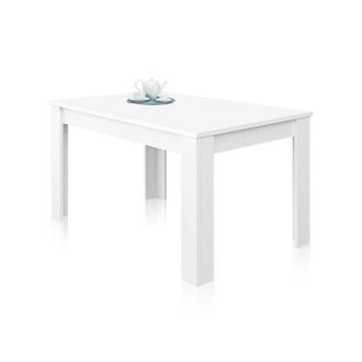 Usinestreet Mesa De Comedor Extensible Kendra 140 Blanco Artik (blanco Mate) 140-190cm (ancho) X 78cm (alto)