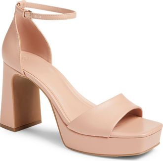 BP. Helix Platform Ankle Strap Sandal in Tan Blush at Nordstrom, Size 5.5