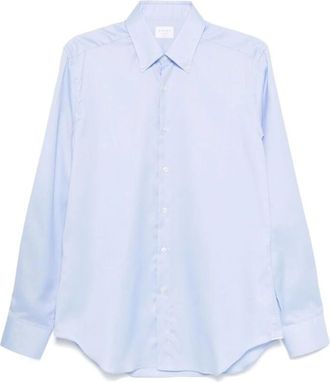 Xacus Overhemden, Heren, Blauw, L, Katoen, Blauw Katoenen Overhemd Met Knopen