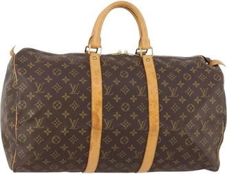 Louis Vuitton Pre-owned Weekend Bags, female, Brown, Size: ONE SIZE Pre-owned Monogram Keepall Duffle Bag