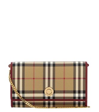 Burberry Beige Check Small Crossbody Bag