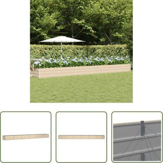 vidaXL Fioriera esterna - Fioriera Avorio 600 x 80 x 45 cm Acciaio
