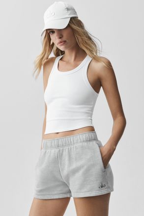 Alo | Goddess Ribbed Go-To Tank Top in White, Size: Medium