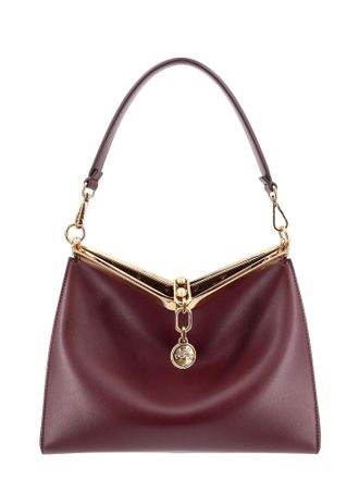 Etro medium Vela Bordeaux Shoulder Bag With Logo And Pegasus Charm In Leather Woman