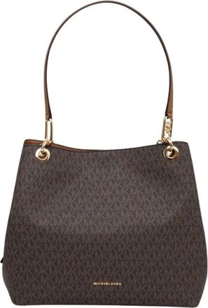Michael Kors Kensington Large Signature Logo Tote - Bags - Mujer - Marr&oacute;n - ONE SIZE