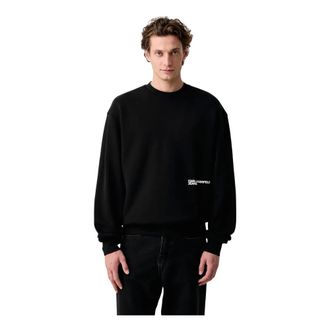 Karl Lagerfeld Oversize Crewneck Sweatshirt - Heren - Sweatshirts & Hoodies - Zwart - Maat: M Katoen
