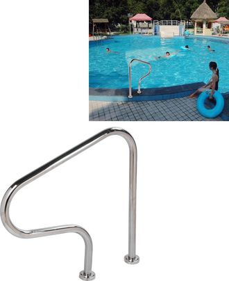 Infinite Barandilla Para Piscina Acero Inoxidable 304 Impermeable Forma Ergon&oacute;mica Con 6 Puntos De Fijaci&oacute;n St003
