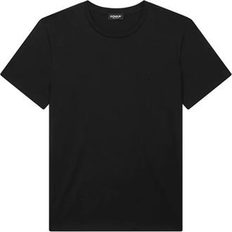 Dondup Zwarte Katoenen Jersey T-shirt - Heren - T-shirts - Zwart - L - Katoen - Tops