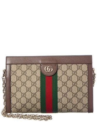Gucci Ophidia Medium Gg Supreme Canvas & Leather Shoulder Bag