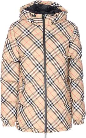Burberry Beige Keswick Check Down Jacket