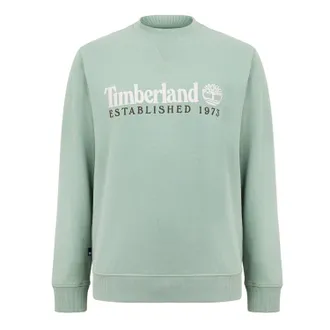 Timberland Dames-sweatshirt met ronde hals en geborduurd logo (Groen Baai)