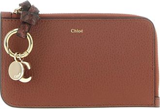 Chlo&eacute; Alphabet Small Purse - Dames - Accessoires - Bruin - Maat: ONE Size Leer