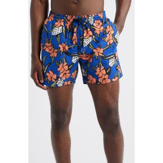 BOSS Piranha Swim Trunks in Medium Blue at Nordstrom Rack, Size Xx-Large