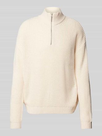 Review Troyer mit gerippten Abschl&uuml;sse in Ecru, Gr&ouml;&szlig;e S