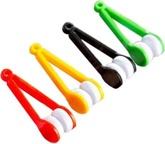 Generic Home Two-Side Glasses Brush Microfiber Spectacles Cleaner Glasses Cleaning Rub Cleaner Color Random Multicoloured