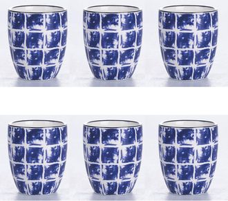 Villa D'Este Home Tivoli Juego de 6 tazas de café CONFUSION 90ML azul A