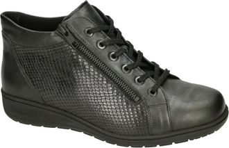 Solidus Kate Boot - Dames - Veterlaarzen - Zwart - 42 EU - Leer - Schoenen