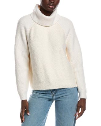 525 america Mckenzie Mixed Media Removable Collar Sweater