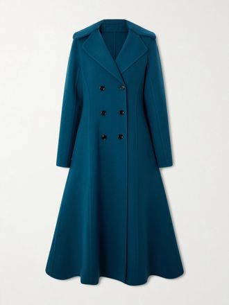 Alaia Cappotto Doppiopetto In Lana - Blu