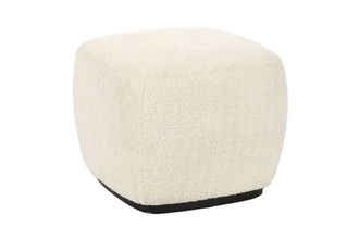 POMAX Puff blanco de tela rizada