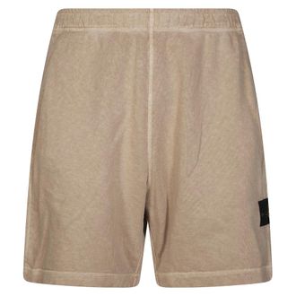 Stone Island Casual Shorts, male, Beige, Size: S Shorts
