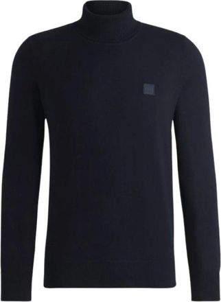 HUGO BOSS Akiro S Turtleneck - Heren - Coltruien - Blauw - 2XL - Katoen - Truien & Vesten