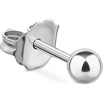 Maria Tash Single Ball Stud Earring in White Gold at Nordstrom, Size 1.5