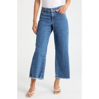 NYDJ Teresa Raw Hem Ankle Wide Leg Jeans in Salton at Nordstrom, Size 00
