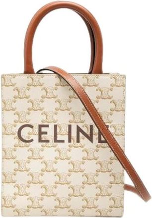 Celine Pre-owned Satchel - Dames - Vintage Shopper - Beige - ONE Size - Leer - Vintage