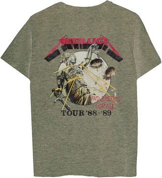 Metallica Mens Limited Edition Justice for All T-Shirt, Heather Military Green, Medium