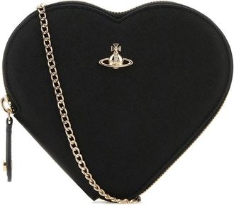 Vivienne Westwood Cross Body Bags, female, Black, Size: ONE SIZE New Heart Crossbody