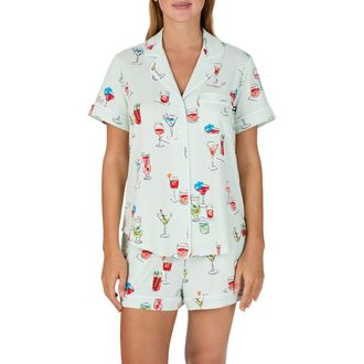 Kate Spade New York print short pajamas in Lime Print at Nordstrom, Size X-Large