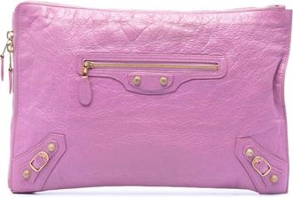 Balenciaga Pre-owned Balenciaga Lambskin Motocross Giant 12 Zip Around Flat Clutch Ladies GZZWZ9YWGWUXQ6B5