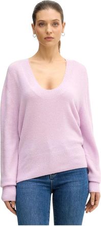Benetton Truien & Vesten, Dames, Paars, XS, Wol, Trui met ronde hals
