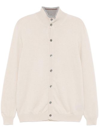 Fedeli cashmere cardigan - men - Cashmere - 58 - Neutrals