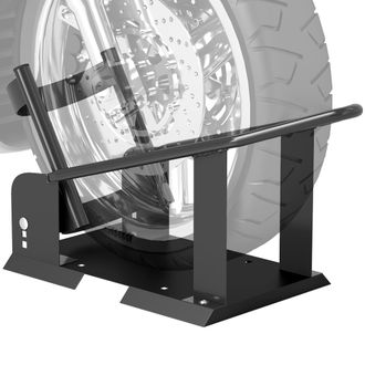 HOMCOM Homcom Caballete De Moto Carga 816,5 Kg Soporte Para Rueda Delantera De Motocicleta Robusta Con Altura Ajustable Para Ruedas &Oslash;38,1-53,34 Cm Negro