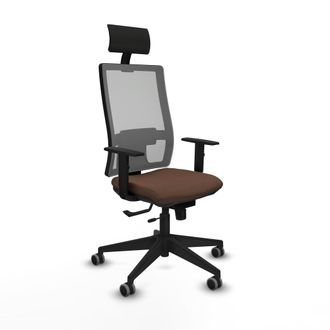 Piqueras y Crespo Silla De Oficina Con Cabecero Piqueras Y Crespo 1d066g1 Marr&oacute;n Oscuro