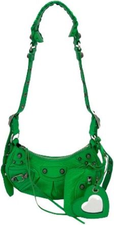 Balenciaga Pre-owned Shoulder Bags, female, Green, Size: ONE SIZE Pre-owned Vintage Leather Shoulder Bag