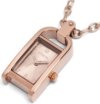 Invicta Mini - Necklace 49936 Dames Horloge - Quartz Uurwerk - Roestvrij Staal met rosegouden Wijzerplaat - 17mm