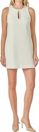 English Factory Womens Dazzling Mini Dress In White