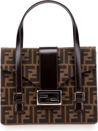 Fendi Pre-owned Handbags, female, Brown, Size: ONE SIZE Pre-owned Structured Handbag
