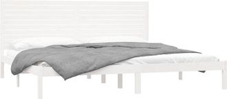vidaXL Estructura De Cama Madera Maciza Blanco 200x200 Cm Vidaxl